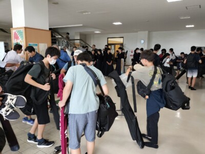 総合体育館到着